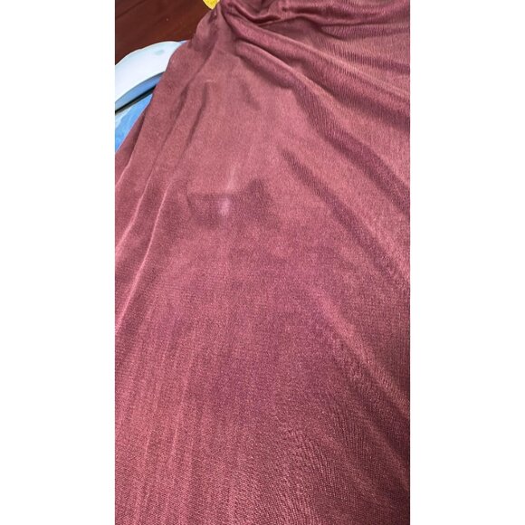 1980s silk slip or dress in a deep rose color by Wintersilks Size L - Picture 9 of 9